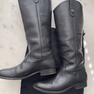 Frye
Melissa Button Lug-Sole Tall Riding Boots